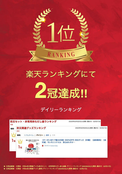 【プチギフト 2000円】モシモニソナエル 防災１０点セット ギフト アウトドア 就職 祝い 品 陣中 縁起 景品 1000円 台 以外 便利な もの ハンカチ 2000円 全快 買わない画像2