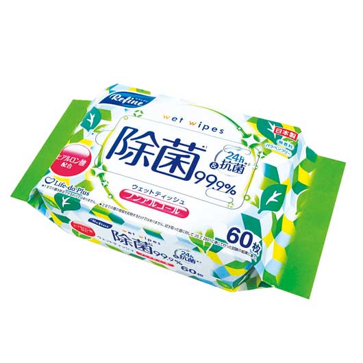 リファイン除菌ウェットティッシュ６０枚入　ノンアルコール【240個単位】画像4