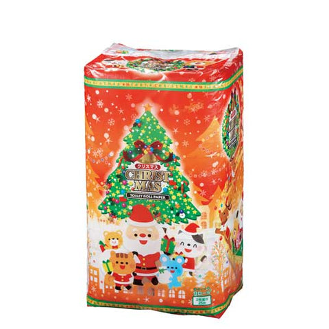  【16個単位】クリスマス　トイレットロール１２ロール（ダブル）