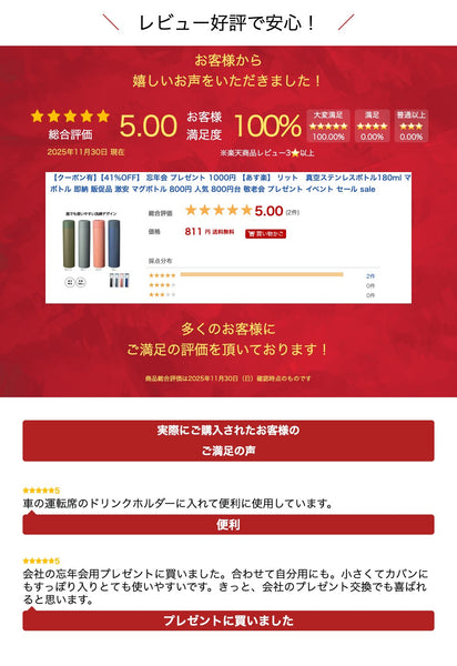 リット　真空ステンレスボトル１８０ｍｌ画像12