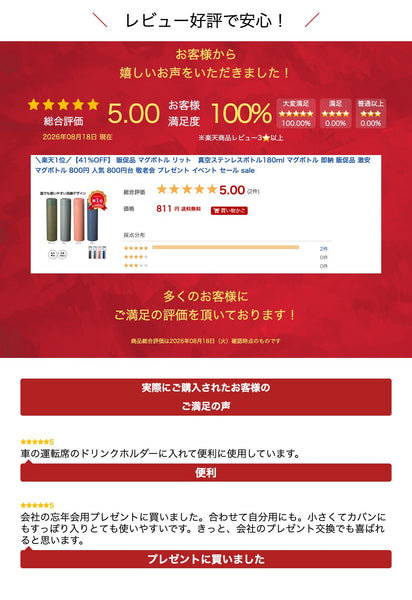 リット　真空ステンレスボトル１８０ｍｌ画像12
