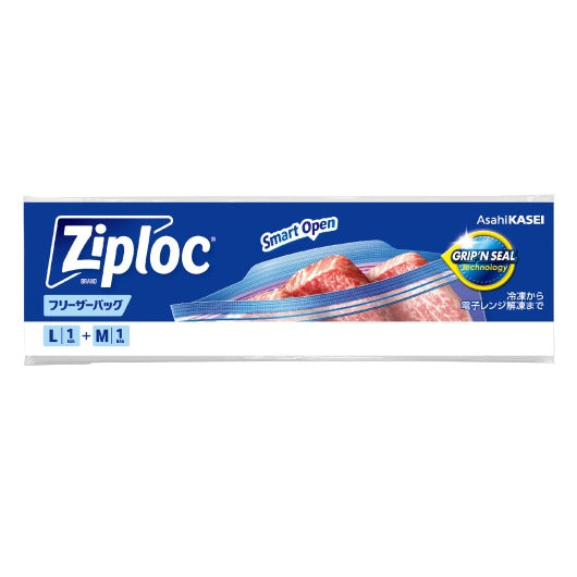 【1000個単位】ジップロックフリーザーバッグＬ・Ｍ各１枚入（１０ｃｔ）