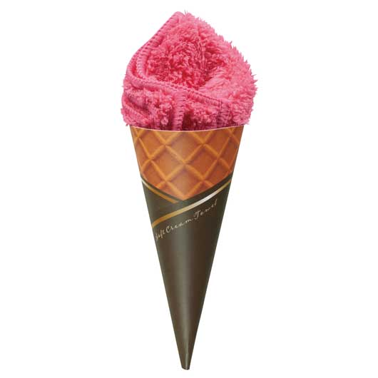 【プチギフト 300円】リッチチョコ　ソフトクリームタオル
タオルハンカチ ミニタオル かわいい おしゃれ  実用ギフト 結婚式 ２次会 センスのいい 粗品 販促品 景品 イベント ノベルティ ご挨拶画像4