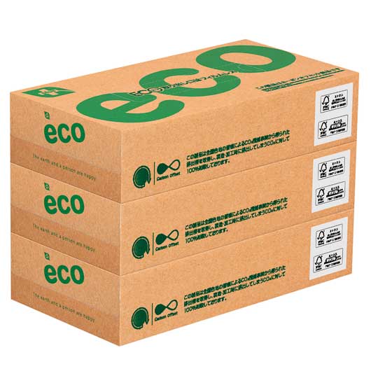 【96個単位】プラスエコＢＯＸティッシュ１００Ｗ３個組画像2