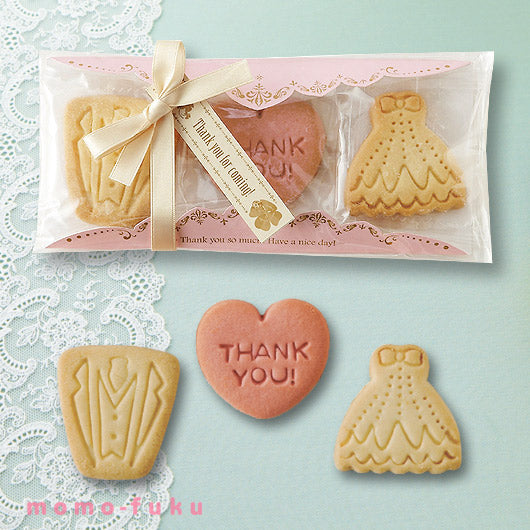 【プチギフト 300円】新郎新婦クッキー お礼 プレゼント 500円 嬉しいもの お菓子 おしゃれ 面白い ギフト ちょっとした 結婚式 クッキー 敬老会画像3