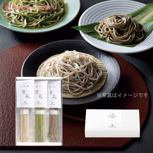 【プチギフト 1500円】 お蕎麦セットC（自然薯・抹茶・ほうじ茶そば）
夏 お中元 3種 アソート おしゃれ 人気 1位 OCEAN＆TERRE 熨斗 ご挨拶 お土産画像4