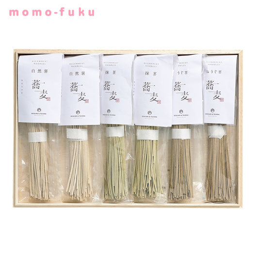 【お中元】お蕎麦セットD・木箱入（自然薯・抹茶・ほうじ茶そば）画像4