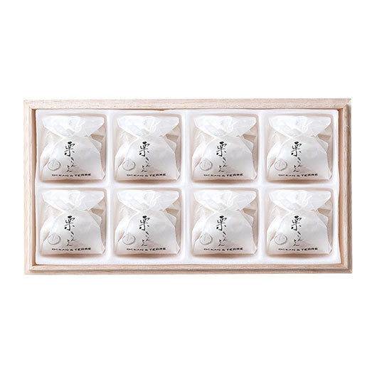 【包装】中津川銘菓　栗きんとん８個　木箱入り画像4