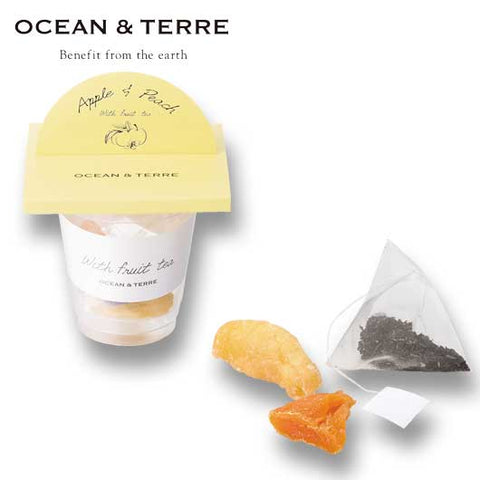  【プチギフト 400円】 Ｗｉｔｈ フルーツティー アップル＆ピーチ １個
フレーバーティ ドライフルーツ OCEAN＆TERRE おしゃれ お礼 販促品 プレゼント