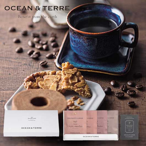  【プチギフト 1000円】 Ｓｐｅｃｉａｌｉｔｙ ＣｏｆｆｅｅセットＤ
ドリップコーヒー  4種アソート OCEAN＆TERRE 説明書 熨斗 ご挨拶 お礼 手土産