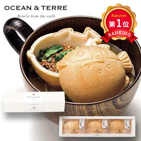  【プチギフト 1000円】 ぷかふぐ最中味噌汁セット
和風 詰合せ ふぐ OCEAN＆TERRE おしゃれ お礼 敬老の日 手土産 プレゼント