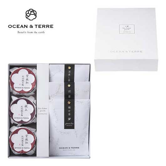 【お歳暮】Ｐｒｅｍｉｕｍ　紀州南高梅＆日本茶セットＥ画像3