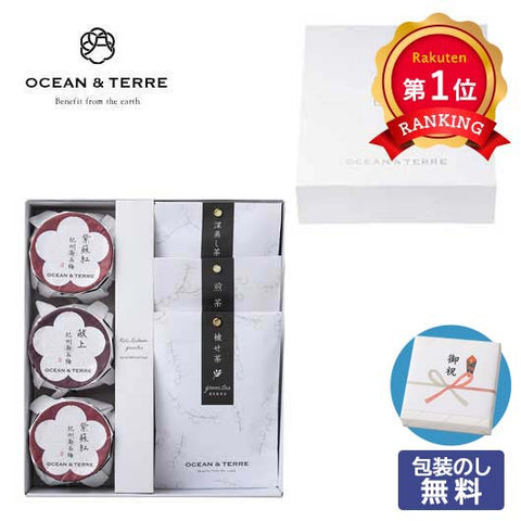  【包装】Ｐｒｅｍｉｕｍ　紀州南高梅＆日本茶セットＥ