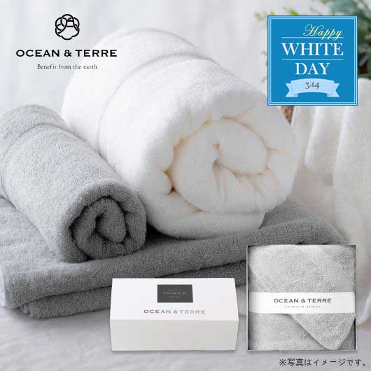  【ホワイトデー】PREMIUM 泉州バスタオル1枚(グレー)