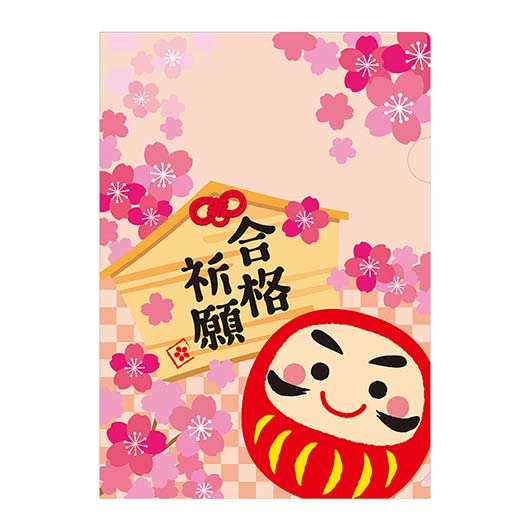 合格祈願 A4クリアファイル モモフク