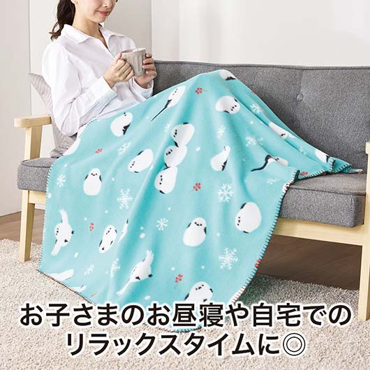 感謝の気持ちです　もふかわシマエナガのビッグブランケット画像8