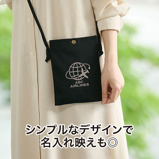 カラモ　コットンスマホサコッシュ　ブラック画像6