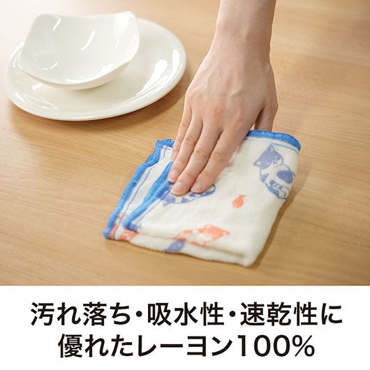 ささやかにゃ気持ち　かや織ふきん画像4