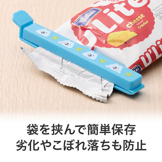 笑顔があふれますように　サモエドさんマグネット付きフードクリップ（２個組）画像5