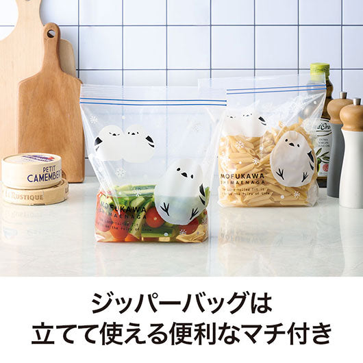 ありがとうございます　もふかわシマエナガのマチありジッパーバッグ（８枚入り）画像5
