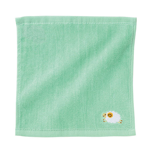  ひつじさん　刺繍タオル