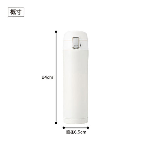 ラ・シック　セラミックコートワンプッシュ真空ステンレスボトル　４８０ｍｌ　ホワイト画像8