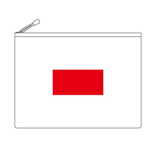 カラモ　両面メッシュクリアポーチ　Ａ５　ホワイト画像10