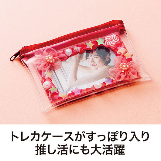 カラモ　ミニウォレットポーチ　レッド画像4