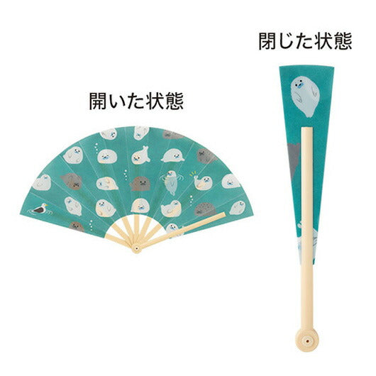 ほのぼのアザラシ　防滴扇子画像5