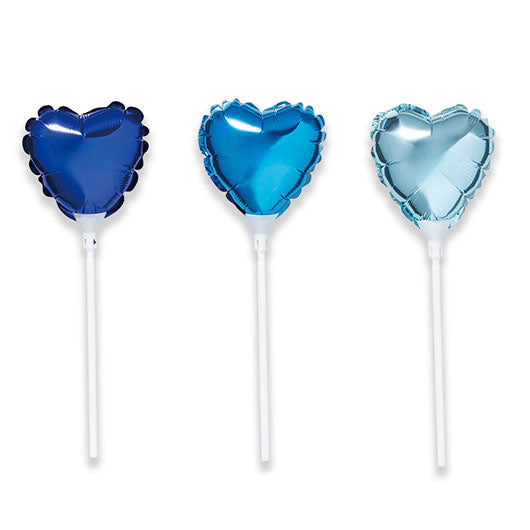ハート　スティックバルーン（ブルー）画像2