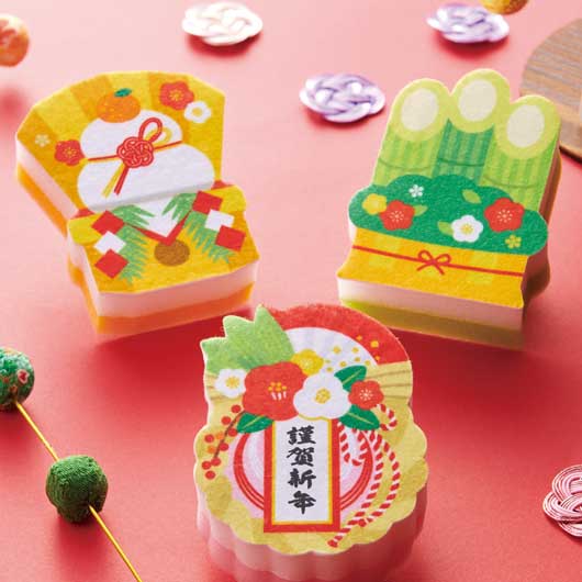 謹賀新年　キッチンスポンジ（３個組）画像7