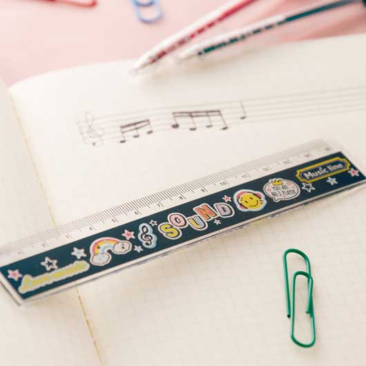  ミュージックライン　１５ｃｍ定規