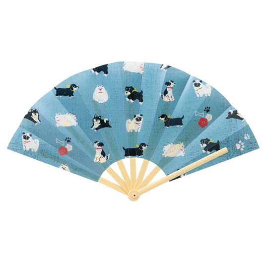  犬涼み　防滴扇子