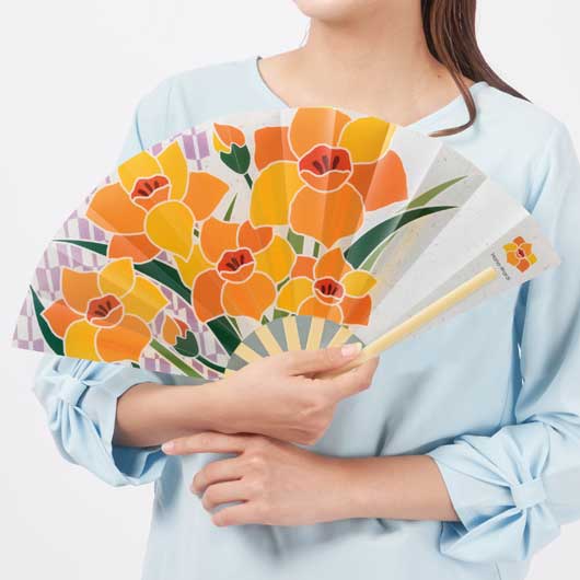 はなわらい　防滴扇子画像7