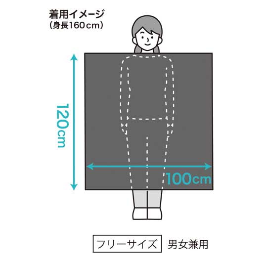 非常用トイレッポン　２回分（目隠しポンチョ・ポケットティッシュ付き）画像7