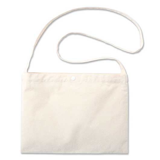 カラモ　マチなしコットンサコッシュ　ナチュラル画像2