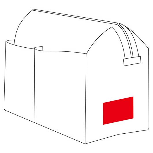 カラモ　ポケット付き二段ボックスティッシュケース　ホワイト画像9