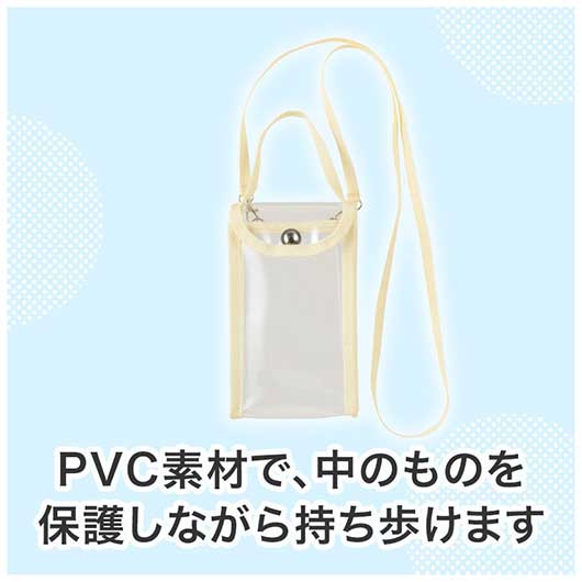 カラモ　２ｗａｙクリアスマホショルダーバッグ　ホワイト画像5