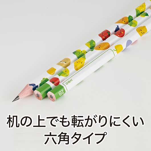 野菜さん　２Ｂ六角鉛筆（３本入り）画像3