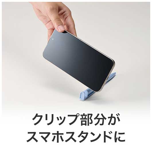 カラモ　スマホが立てられる抗菌ボールペン　ブルー画像4