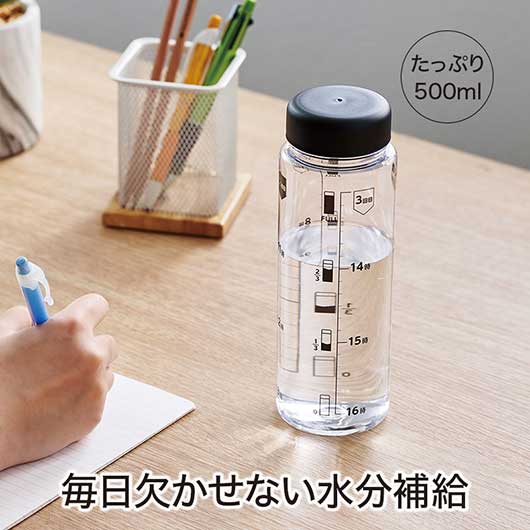 脱水症対策　時間メモリ付きボトル　５００ｍｌ画像3