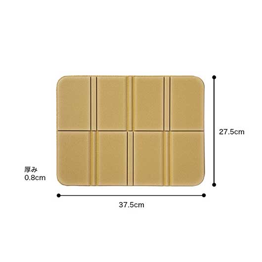 カラモ　コンパクトになるレジャークッション（巾着付き）　ベージュ画像9