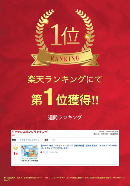 青富士・赤富士　開運キッチンスポンジセット画像2