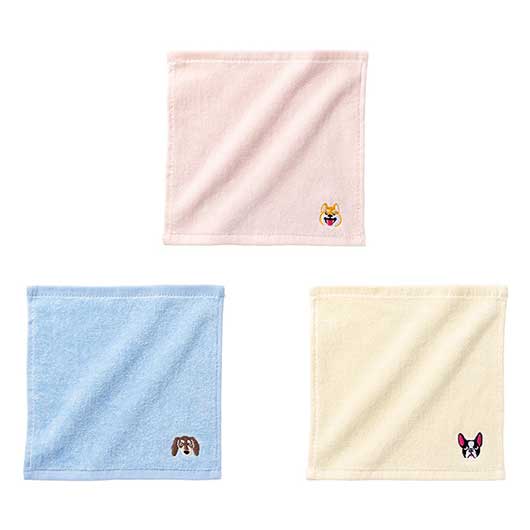  ディアドッグ　刺繍タオル