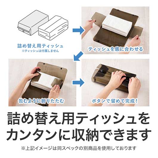 もふかわシマエナガ　クリアティッシュケース画像5