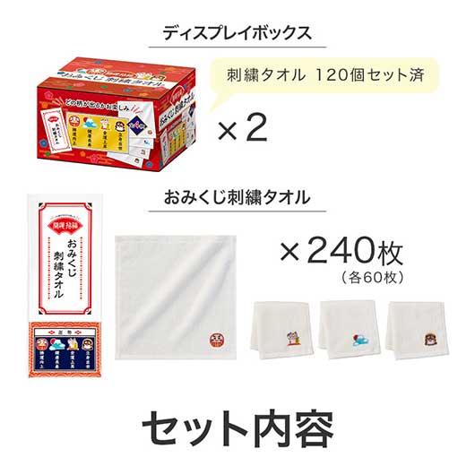 【２４０個セット】開運招福　おみくじ刺繍タオル画像8