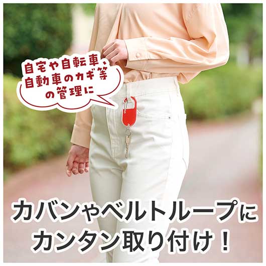 カラモ　アクリルカラビナ　レッド画像3