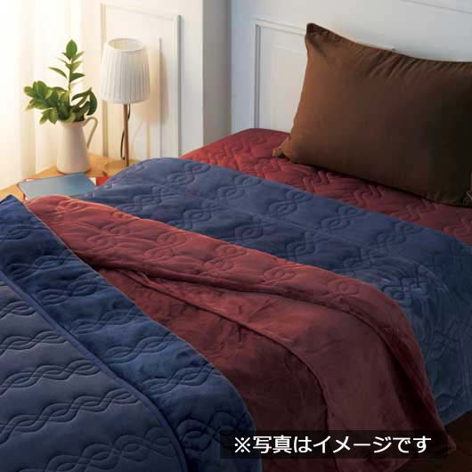 素材生活 抗菌・防臭＋消臭＆吸湿発熱わた使用 毛布兼布団カバー ネイビー ＳＳ２１５０ＮＶ〈ネイビー〉画像3
