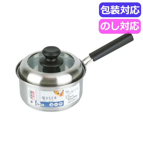  ローザー　ＩＨ対応片手鍋１６ｃｍ（ガラス窓付蓋）　　ＲＢ－２３１４