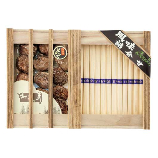 乾物家　国産椎茸と手延そうめん御詰合せ【木箱】　　ＫＢＹ－ＥＪ２画像2